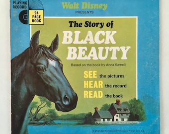 Black Beauty (Walt Disney's Story of ) 7' Vinyl Record / Book, Disneyland - 318, Children's Story, 1966, Original Pressing