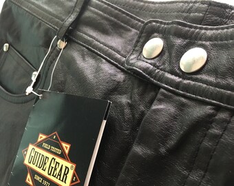 Black Leather Pants Guide Gear, Size 38