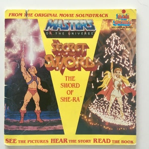 Masters of the Universe - The Secret of the Sword 7' Vinyl Record / Book, Kid Stuff Records - 298, 1985, Original Pressing