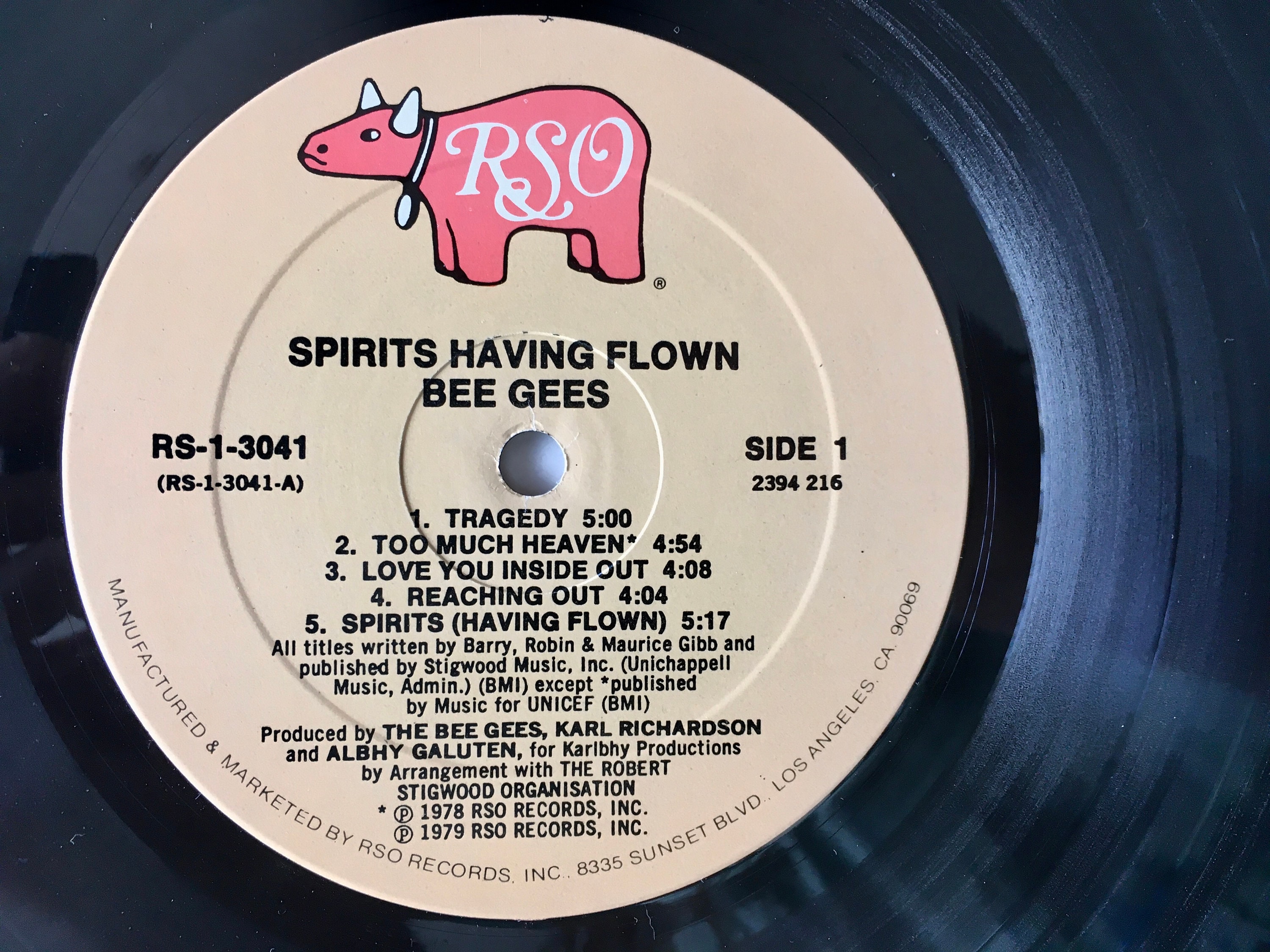 Bee Gees - Spirits Having Flown LP Vinyl Record Album, RSO - RS-1