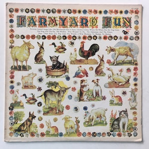 Farmyard Fun LP Vinyl Record Album, Happy Time Records - HT-1032, 1965 Origianl Pressing