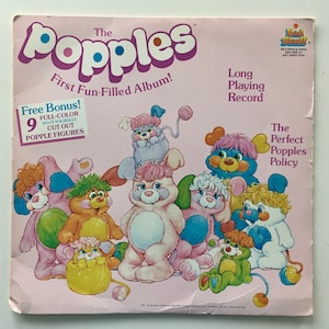 The Popples - The Perfect Popples Policy Vinyl Record Album, Kid Stuff KKS-1022, 1986, Original Pressing