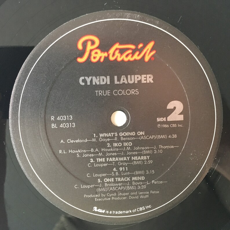 Cyndi Lauper True Colors LP Vinyl Record Album Portrait Etsy