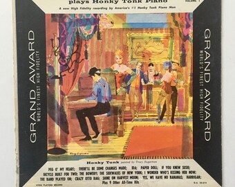Knuckles O'Toole - Speelt Honky Tonk Piano Deel 1 LP Vinyl Record Album, Grand Award Records - G.A. 33-314, 1955 Originele persing
