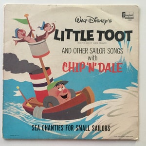 Little Toot and Other Sailor Songs LP Vinyl Record, Disneyland - 1233, 1969 Original Pressing