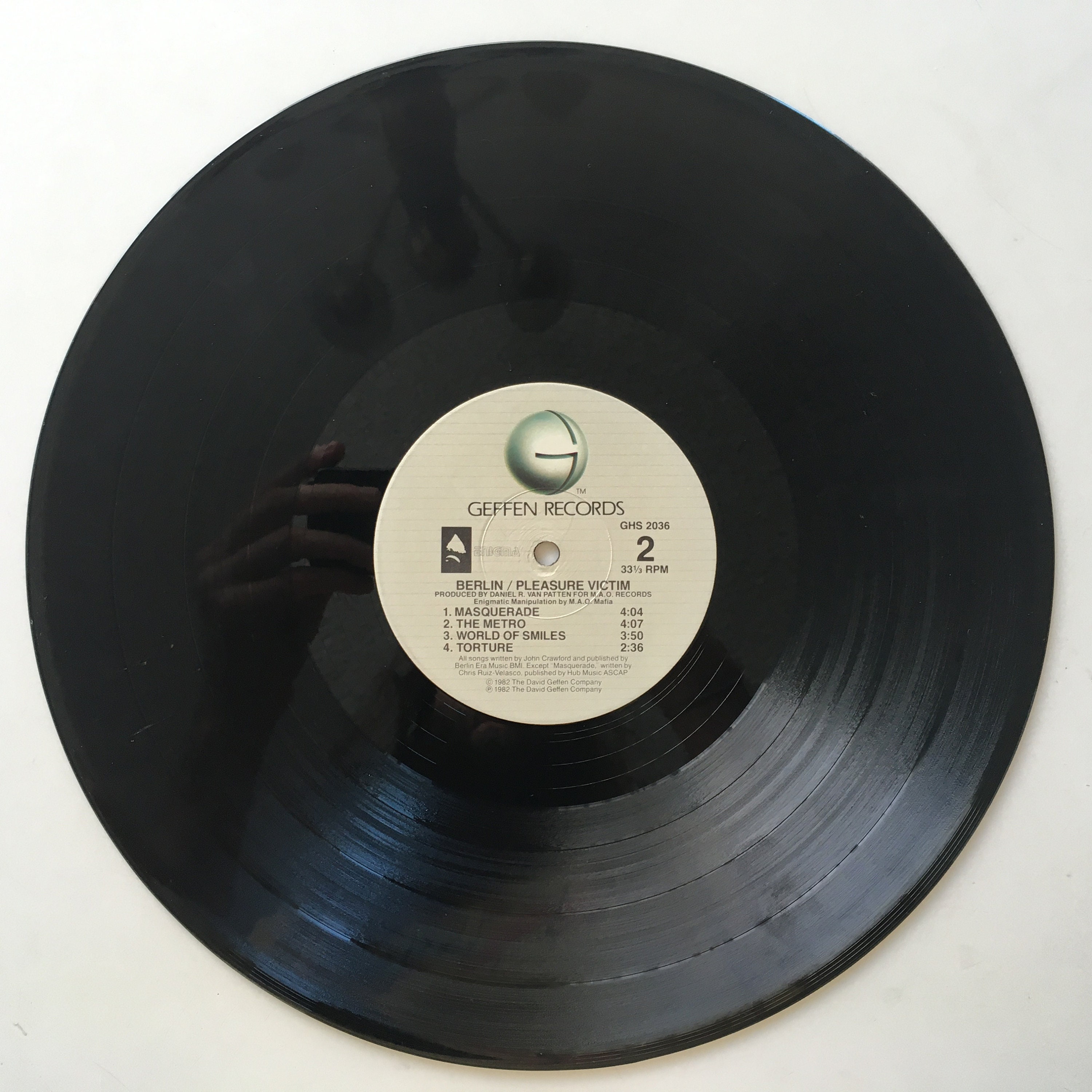 Berlin - Pleasure Victim LP Vinyl Record Album, Geffen Records
