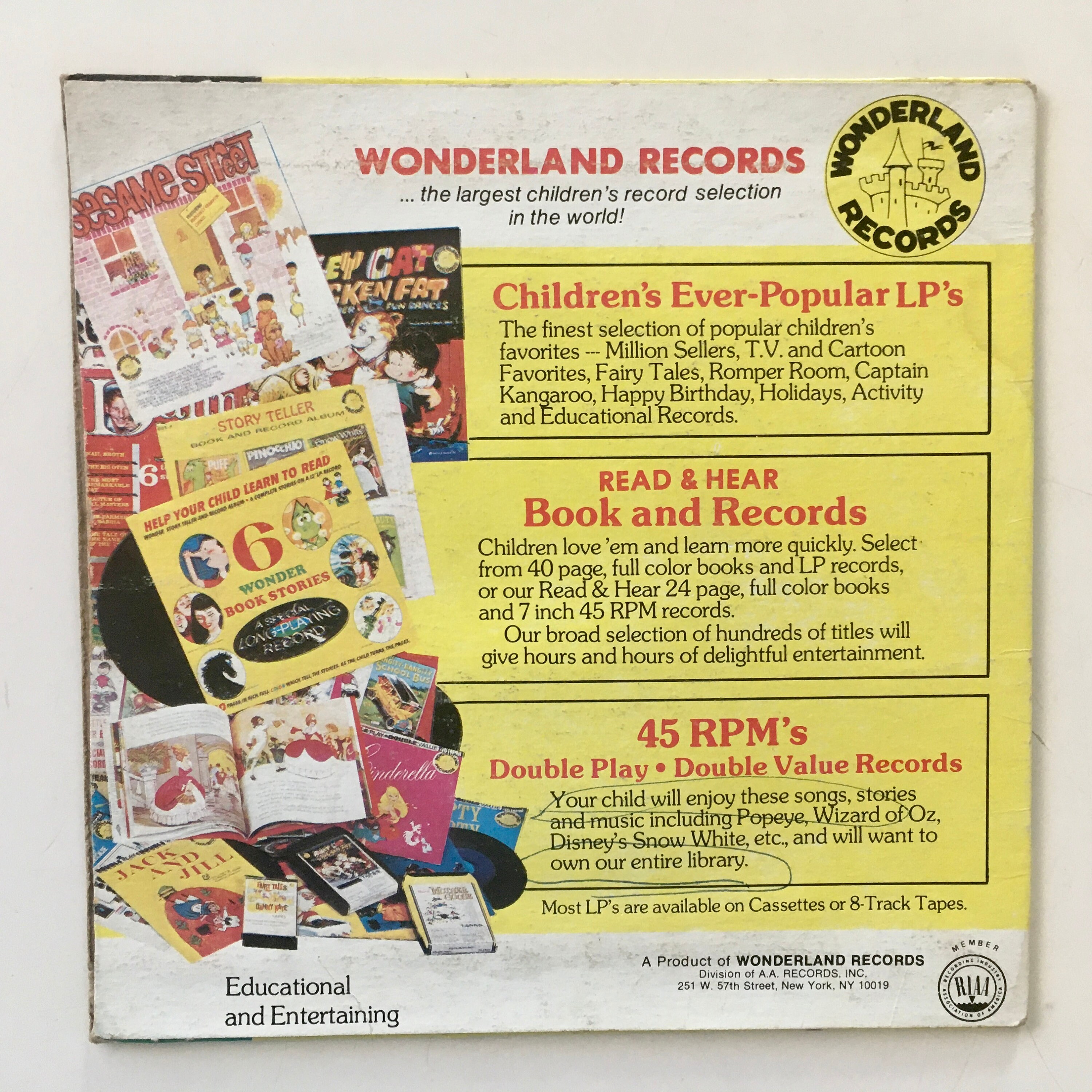 The Wizard of Oz (songs From) 7' 45 RPM EP Vinyl Record