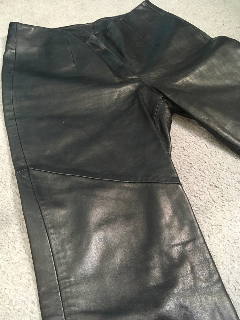 Black Lamb Leather Pants Pelle Studio Wilsons Size 30 / 6 | Etsy