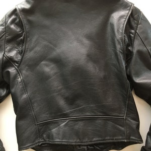 Black Genuine Leather Motorcycle Jacket Open Road, Size 42 - Etsy