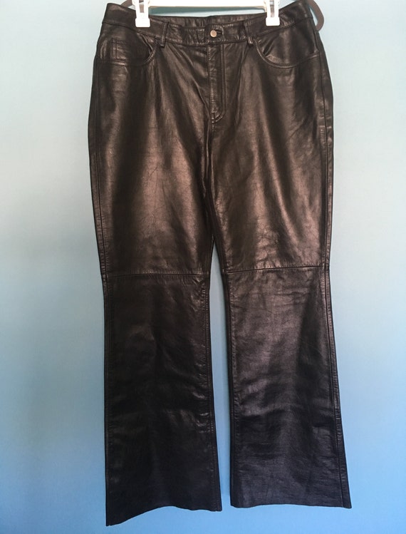 Black Leather Pants Express Size 34 