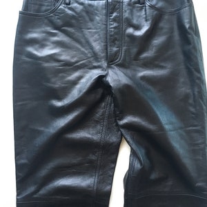 Black Leather Pants Marisa Christina, Size 31 / 10 Petite - Etsy