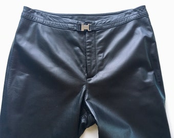 Black Leather Pants - Ralph Lauren, Size 29 / 6