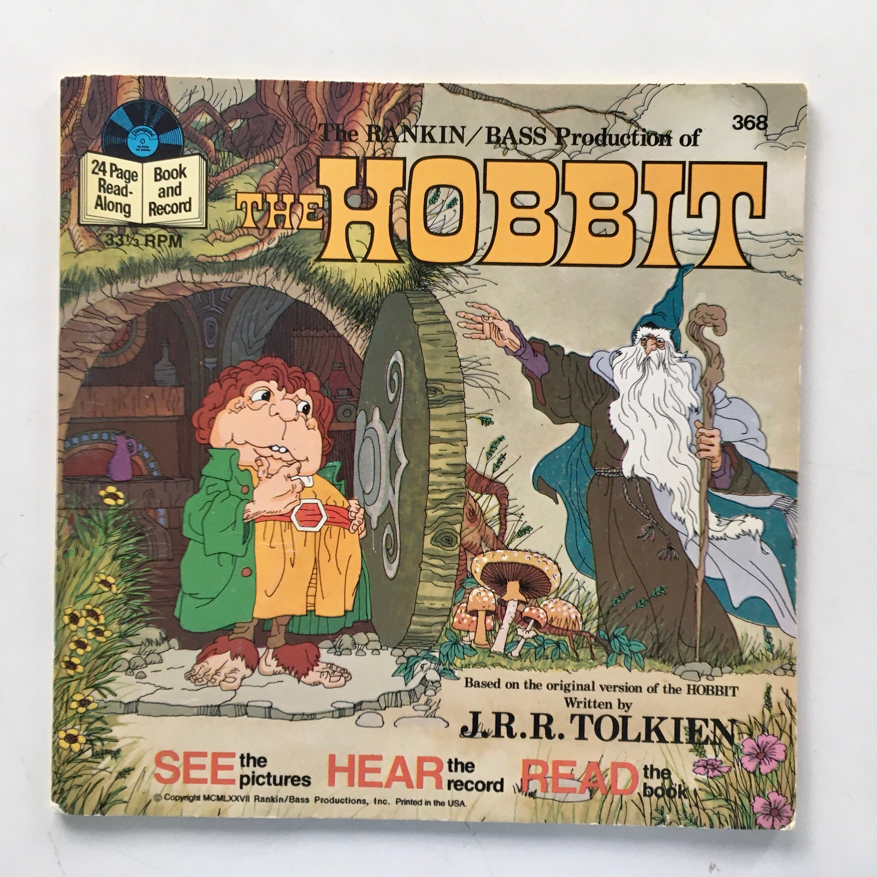 1977 Hobbit Disney Plus Rankin Bass The Hobbit 7' Vinyl Record 24