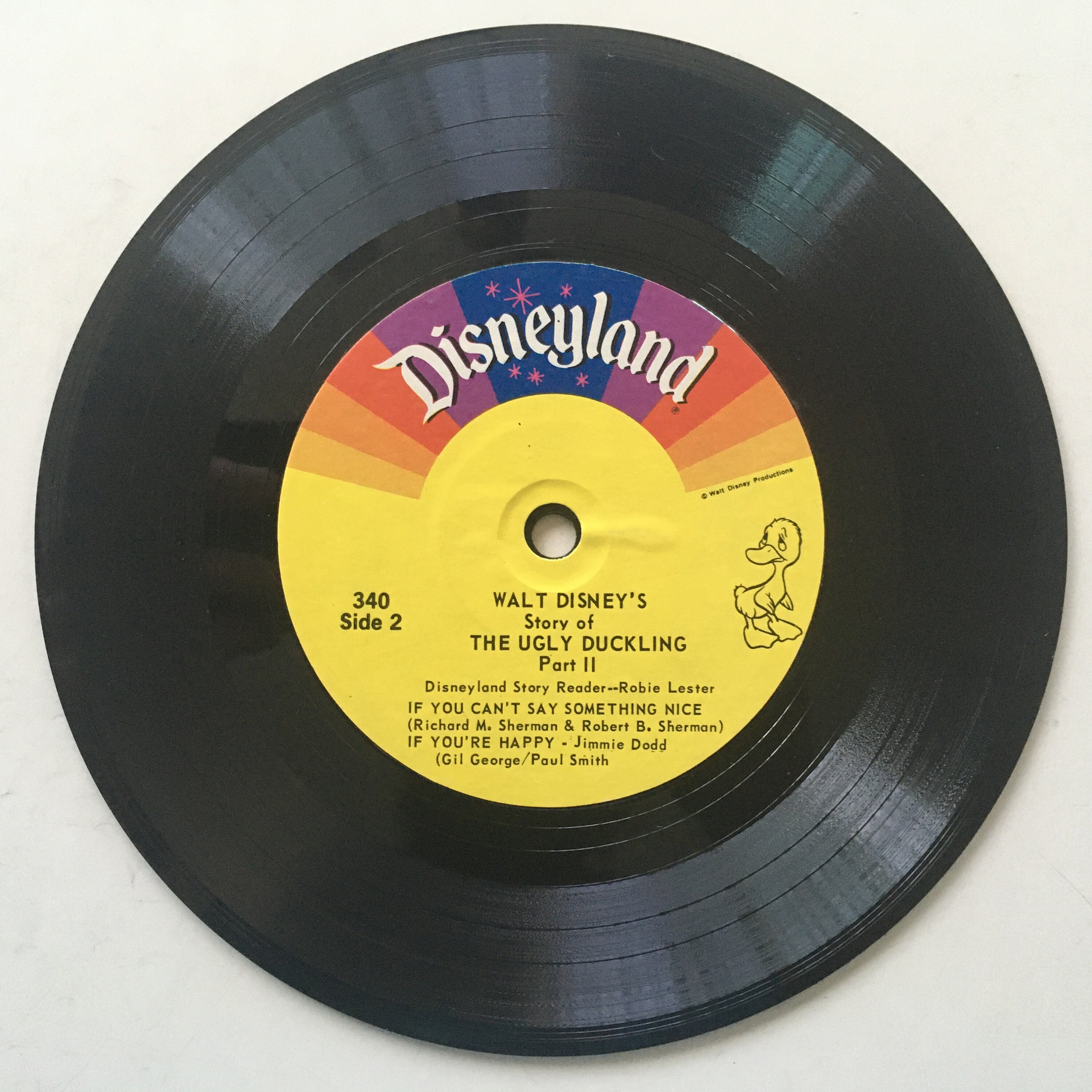 The Ugly Duckling 7' Vinyl Record / 24 Page Book, Disneyland