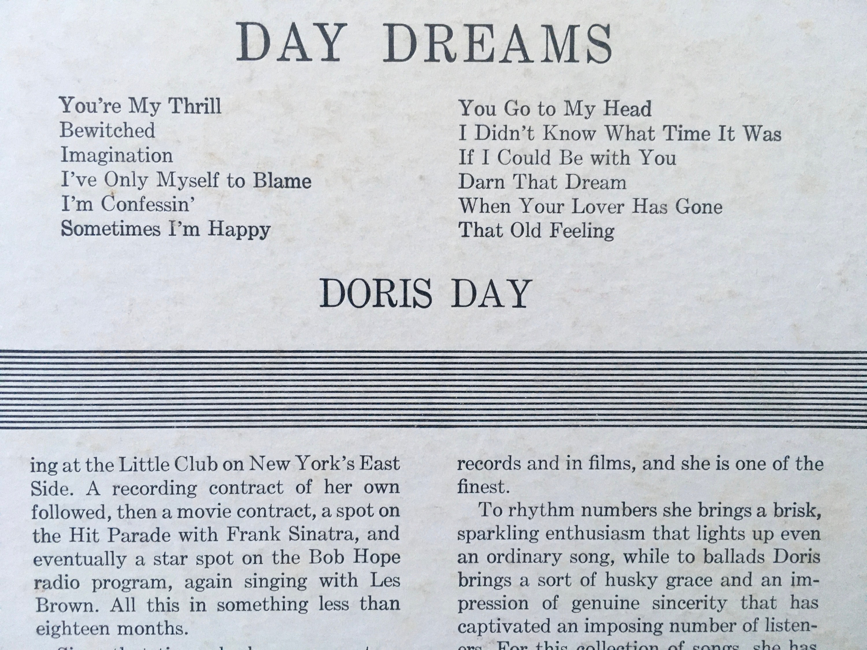 ☆ Doris Day – Day Dreams / オリジナル・レコード Doris Day Day Dreams vinyl record - Amazon.com Music