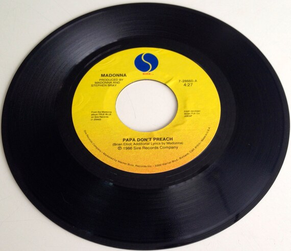 Madonna - Papa Don't Preach / Pretender 7' Single 45 RPM Vinyl