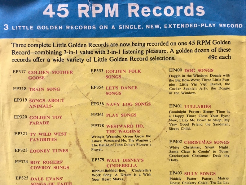 Perri (walt Disney's) 6' 78 RPM Colored Vinyl Record, Golden Records ...