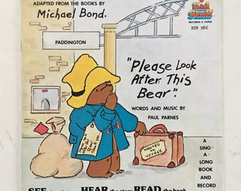 パディントン ベア - Please Look After This Bear 7' ビニールレコード / 24 ページブック、キッド スタッフ レコード - KSR 986、オリジナル プレス
