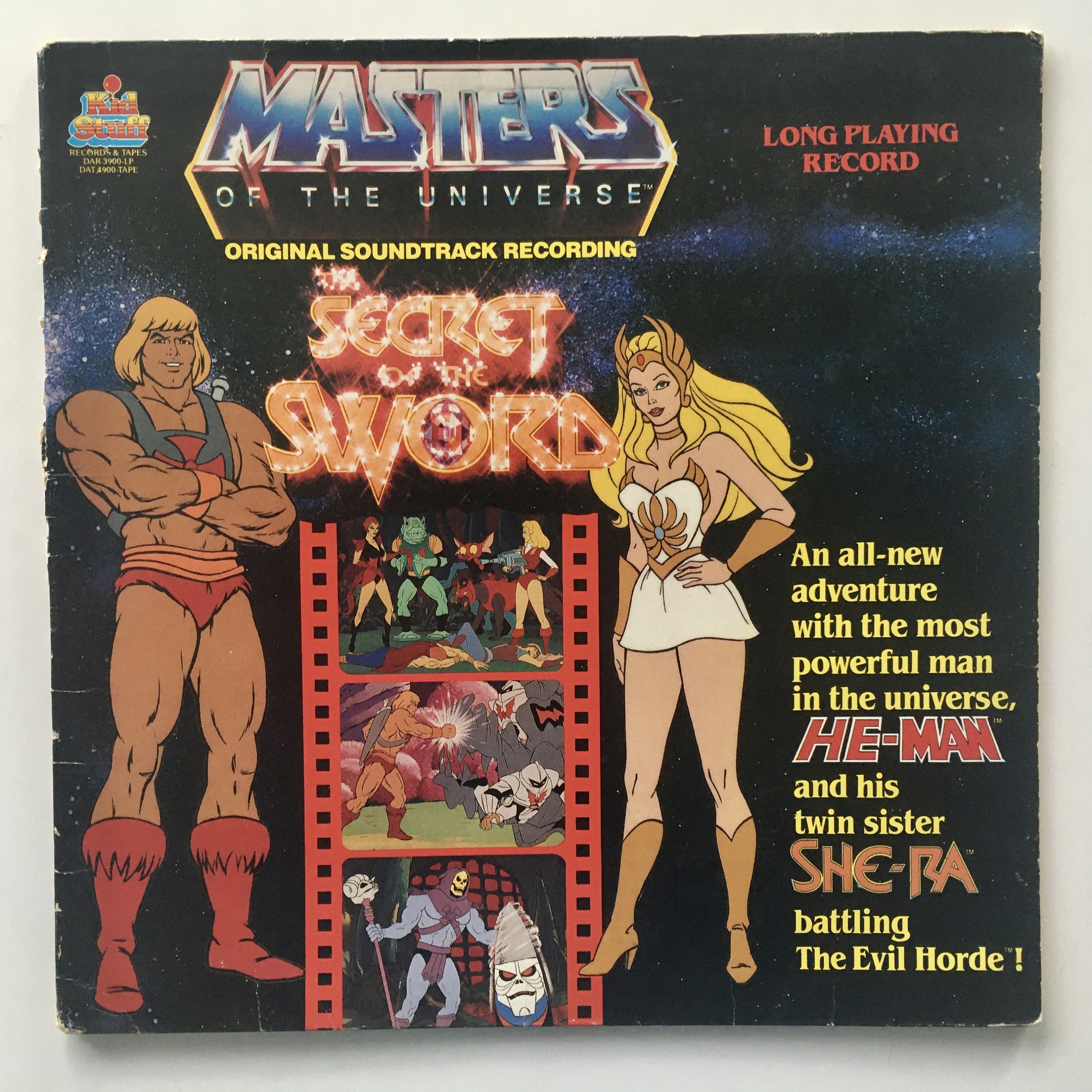 Masters of the Universe - The Secret of the Sword LP Vinyl Record, Kid Stuff Records - DAR 3900, 1985, Original Pressing