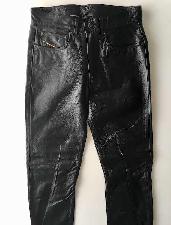 diesel leather pants womens