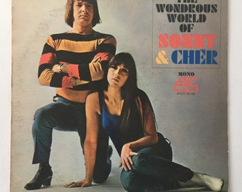 The Wondrous World of Sonny & Cher LP Vinyl Record Album, ATCO Records - 33-183, 1966 Original Pressing