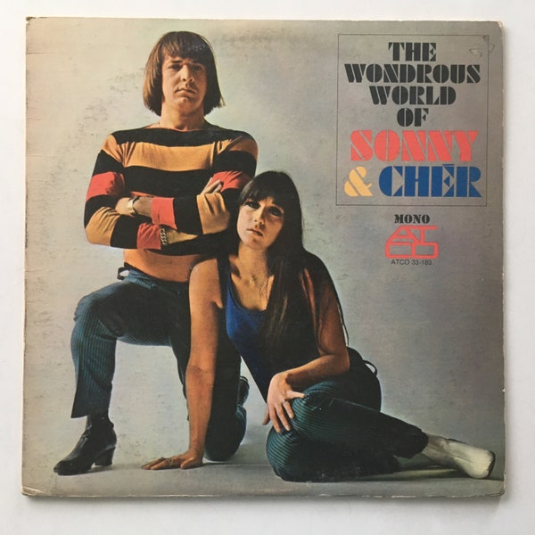 The Wondrous World of Sonny & Cher LP Vinyl Record Album, ATCO Records - 33-183, 1966 Original Pressing
