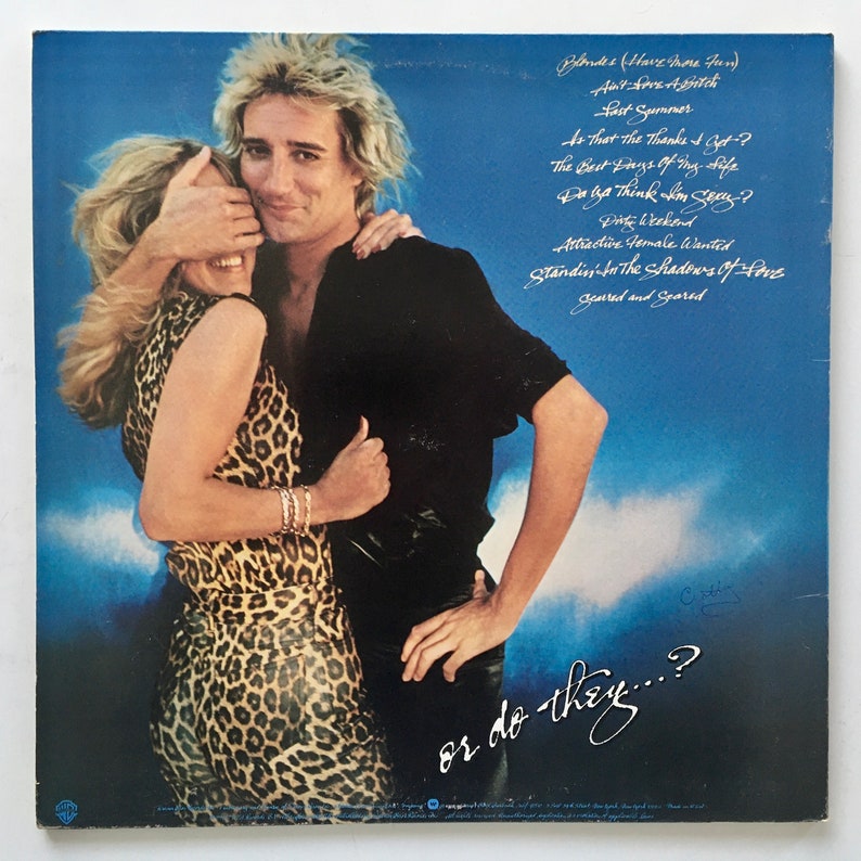 Rod Stewart Blondes Have More Fun LP Vinyl Record Album, Warner Bros. Records-BSK-3261, 1978, Original Pressing image 9