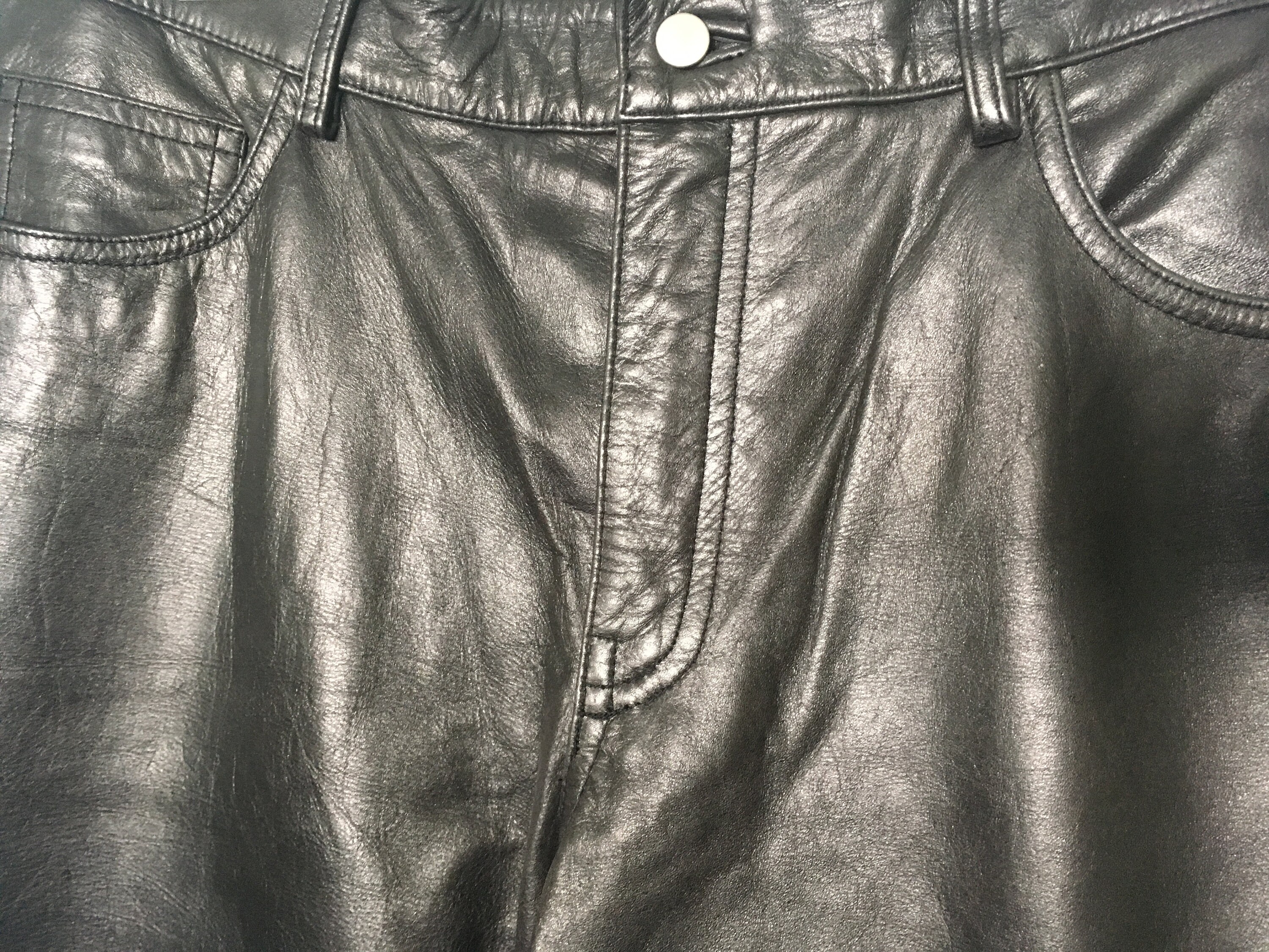 Black Leather Pants Express Size 34 / 13/14 | Etsy