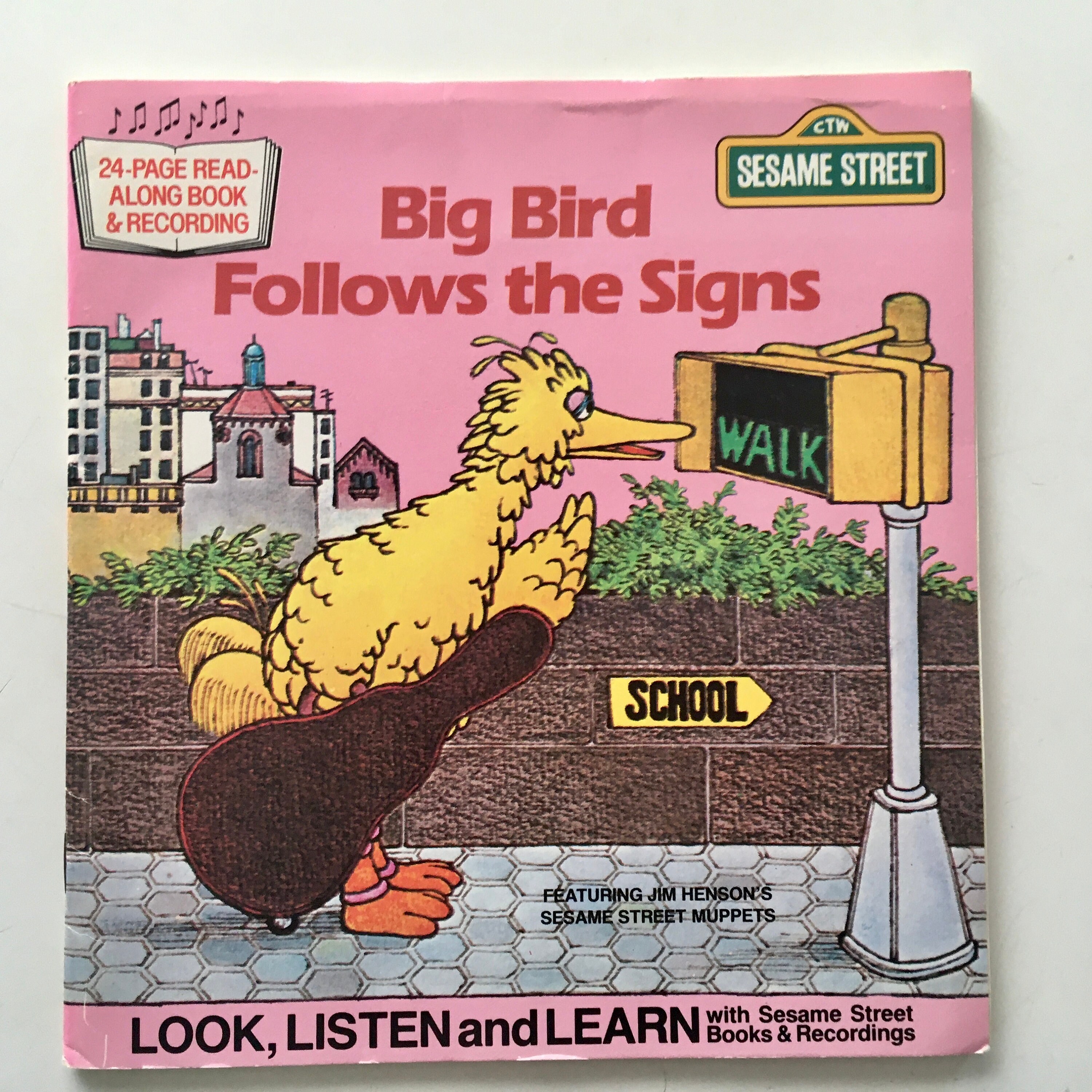 Sesame Street - Big Bird Follows the Signs 7' Vinyl Record / Book