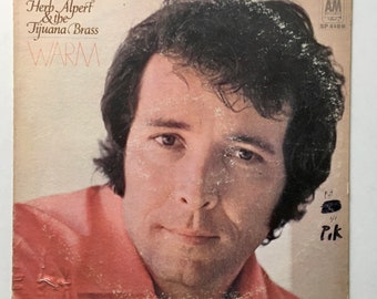Herb Alpert's Tijuana Brass - Warm LP Vinyl Record Album, A&M Records - SP-4190, 1968, Original Pressing
