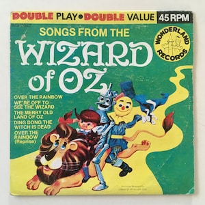 The Wizard of Oz (Songs from) 7&#39; 45 RPM  EP Vinyl Record, Wonderland Records - WDP 2047, 1966, Original Pressing