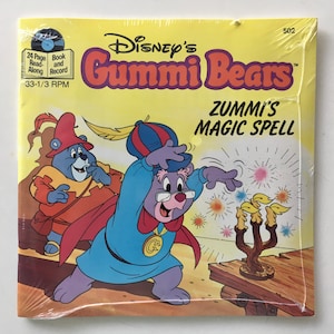 Gummi Bears: Zummi&#39;s Magic Spell SEALED 7&#39; Vinyl Record / 24 Page Book, Disneyland - 502, Children&#39;s Story, 1985, Original Pressing