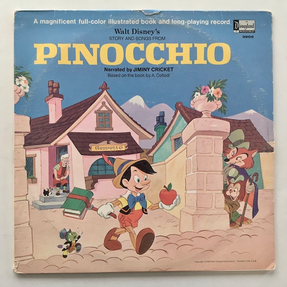 Pinocchio (story and Songs From) LP Vinyl Record Album, Disneyland