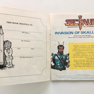 Sectaurs Warriors of Symbion Book, Paperback, Kid Stuff DBR 241, 1984 image 2