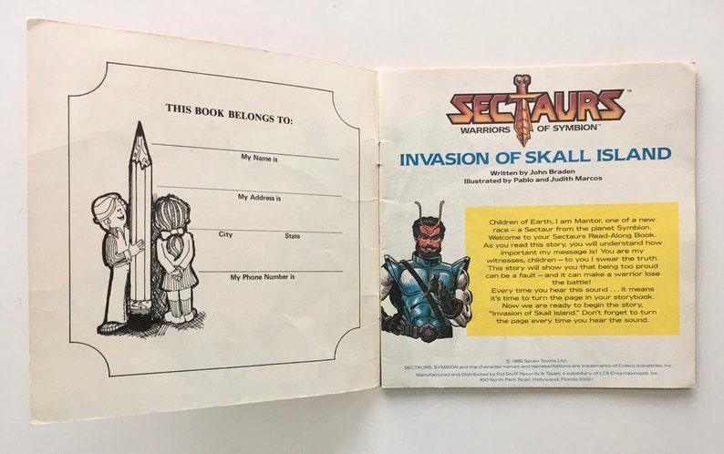 Sectaurs Warriors of Symbion Book, Paperback, Kid Stuff DBR 241, 1984 image 2