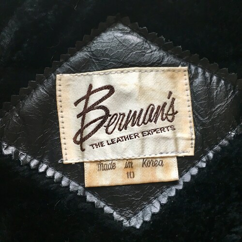 Black Leather shops Jacket, Berman's, Size 10
