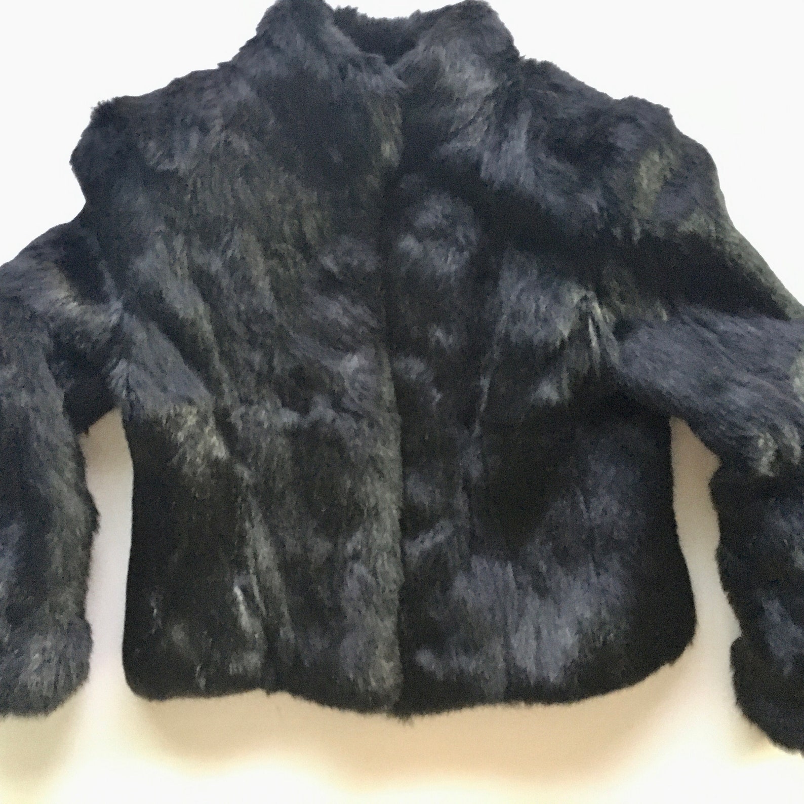Rabbit Fur Coat Leather Jacket Wilsons Suede & Leather | Etsy