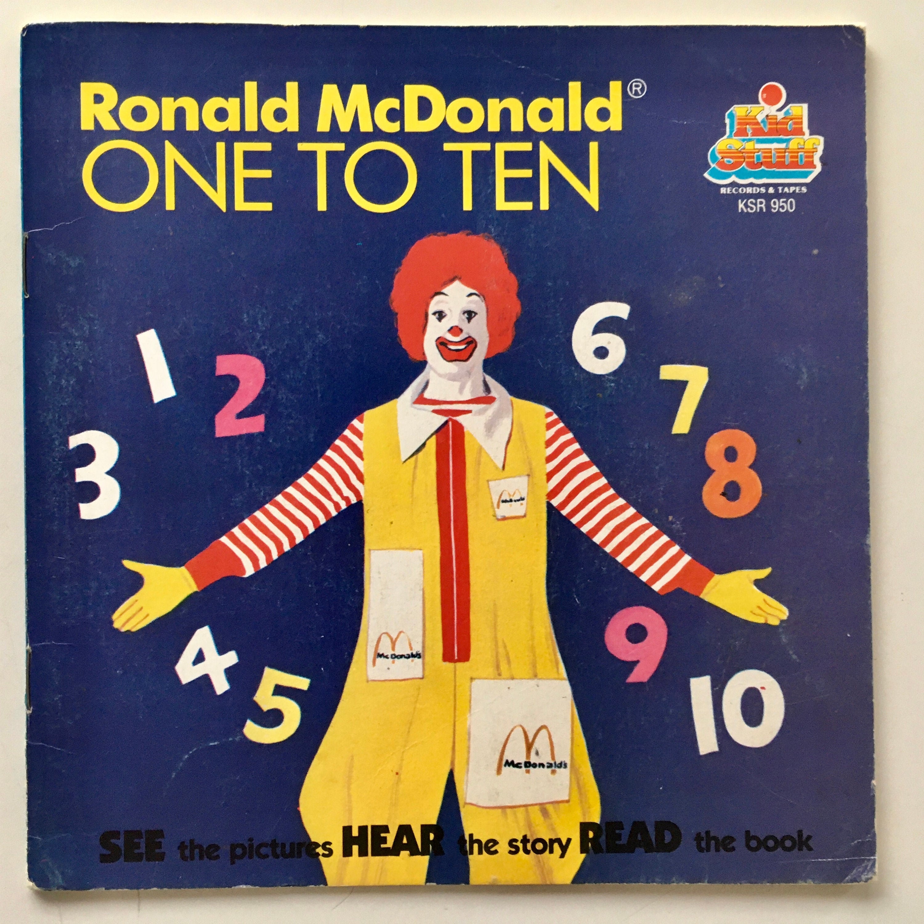 Ronald Mcdonald - One to Ten 7' Vinyl Record / Book, Kid Stuff