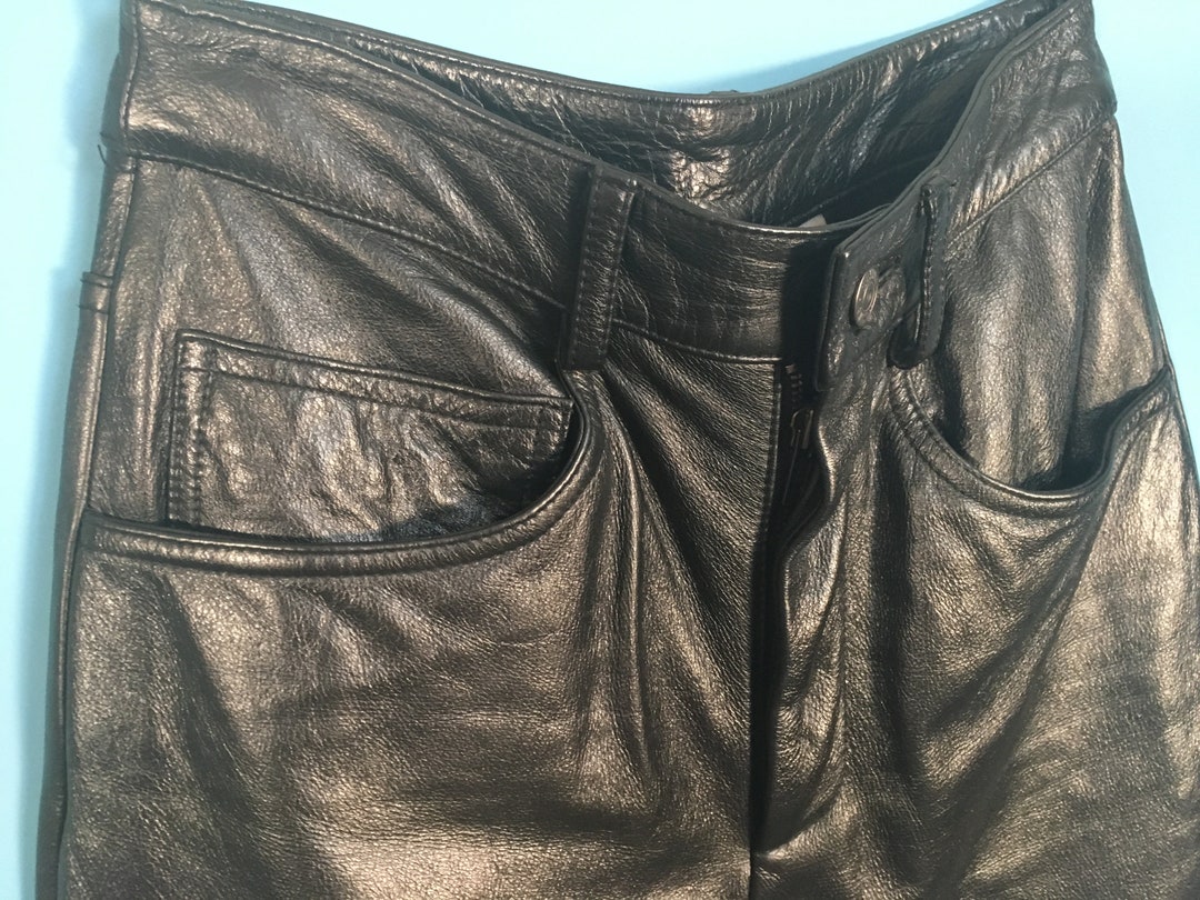 Black Leather Pants Wilsons Leather Maxima Size 26 / 2 - Etsy