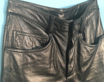 Black Leather Pants - Wilsons Leather Maxima, Size 26 / 2