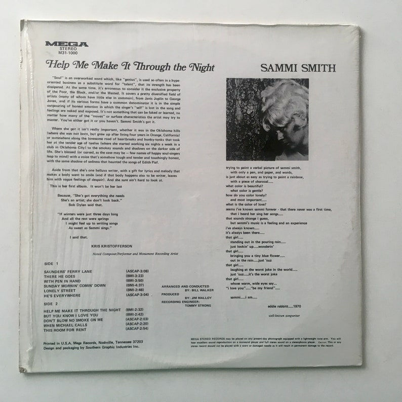 sammi-smith-help-me-make-it-through-the-night-lp-vinyl-record-album