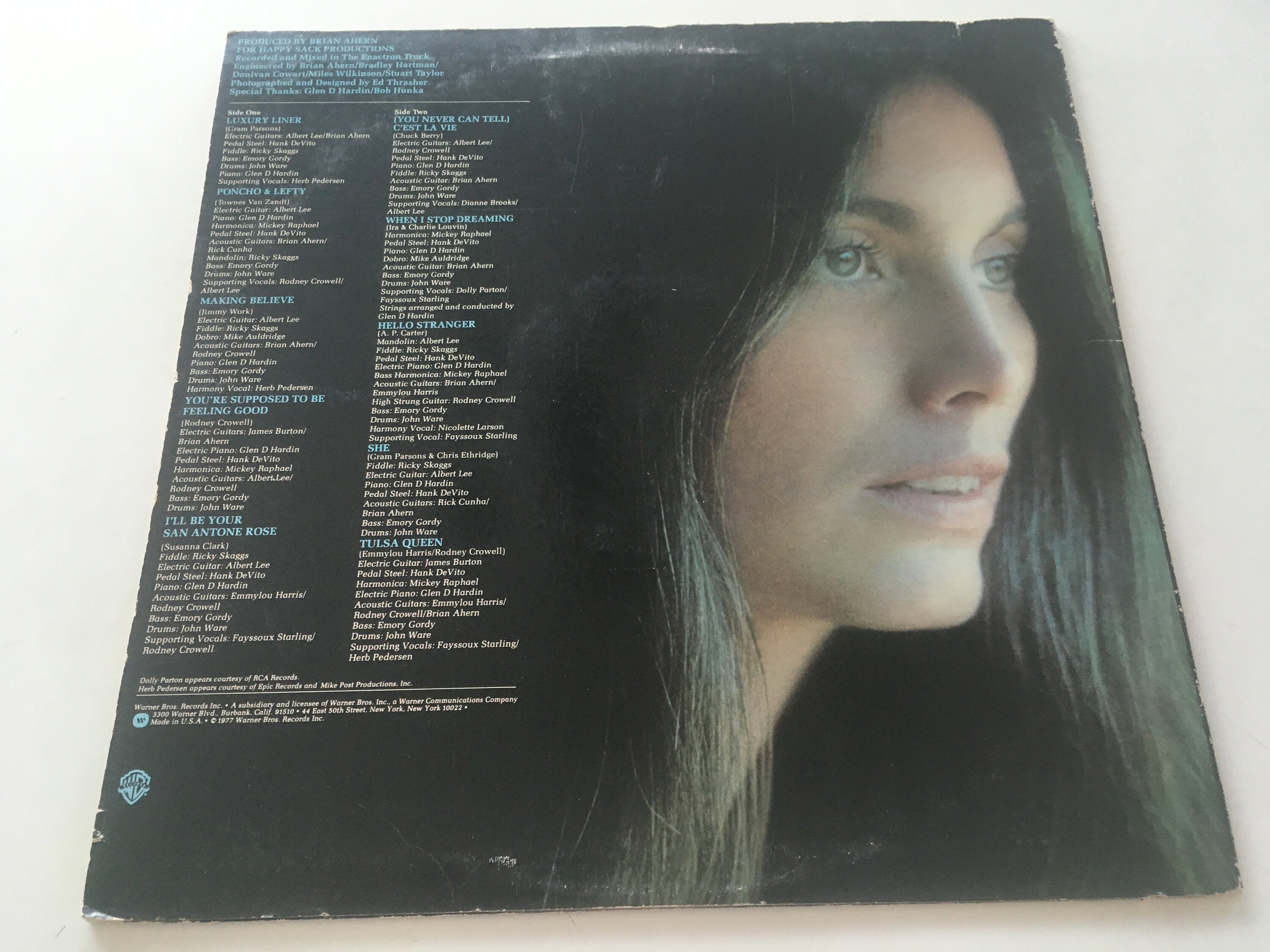 Emmylou Harris - Luxury Liner LP Vinyl Record Album, Warner Bros