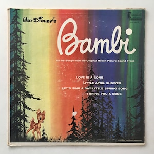 Bambi LP Vinyl Record Album, Disneyland - 3903, 1969