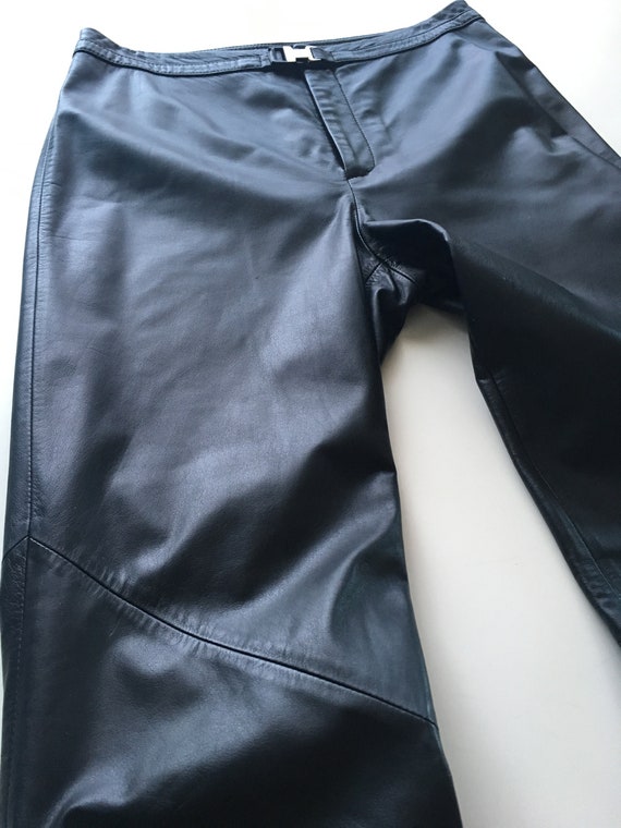 Black Leather Pants - Ralph Lauren, Size 29 / 6 - image 7