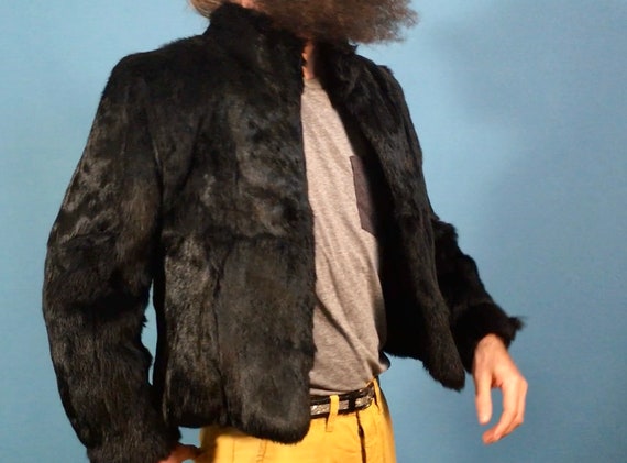Rabbit leather jacket sale