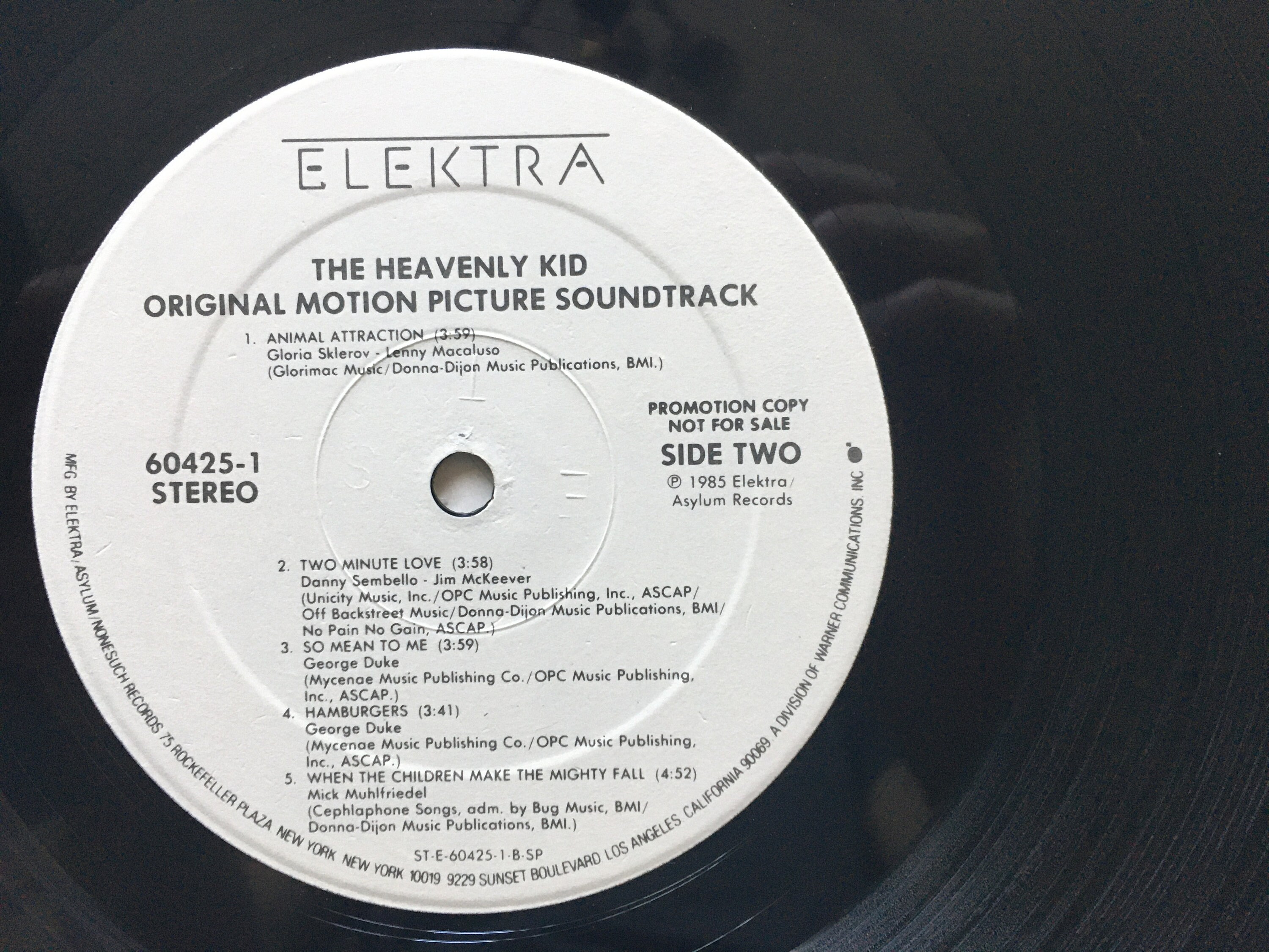 The Heavenly Kid: Original Motion Picture Soundtrack LP