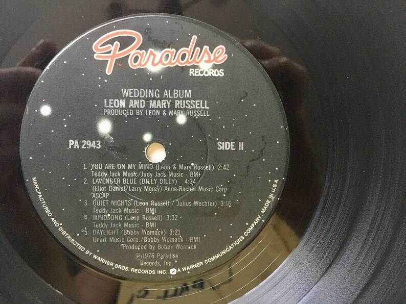 Leon &amp; Mary Russell Wedding Album LP Vinyl Record Album Etsy