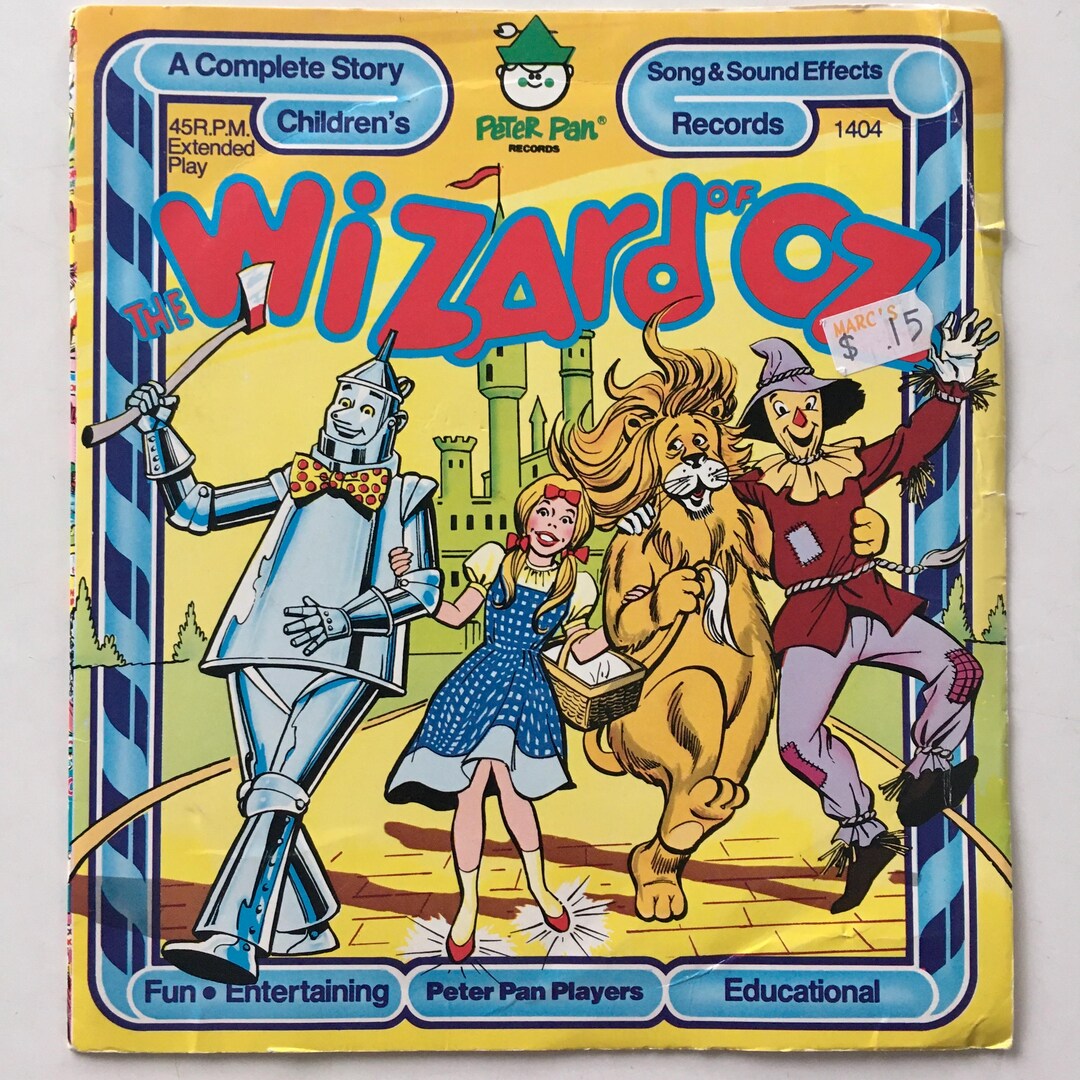 Wizard Peter Wizard of Oz 7' Vinyl Record, Peter Pan Records - 1404, Original ...