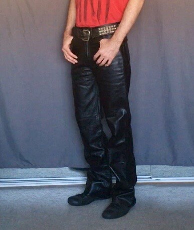 Black Leather Pants Xelement Size 32 Etsy