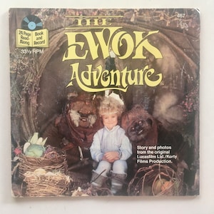 The Ewok Adventure - 7&#39; Vinyl Record/24 Page Book, Buena Vista, 467, 1984, Children&#39;s Story, 1984, Original Pressing